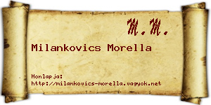 Milankovics Morella névjegykártya